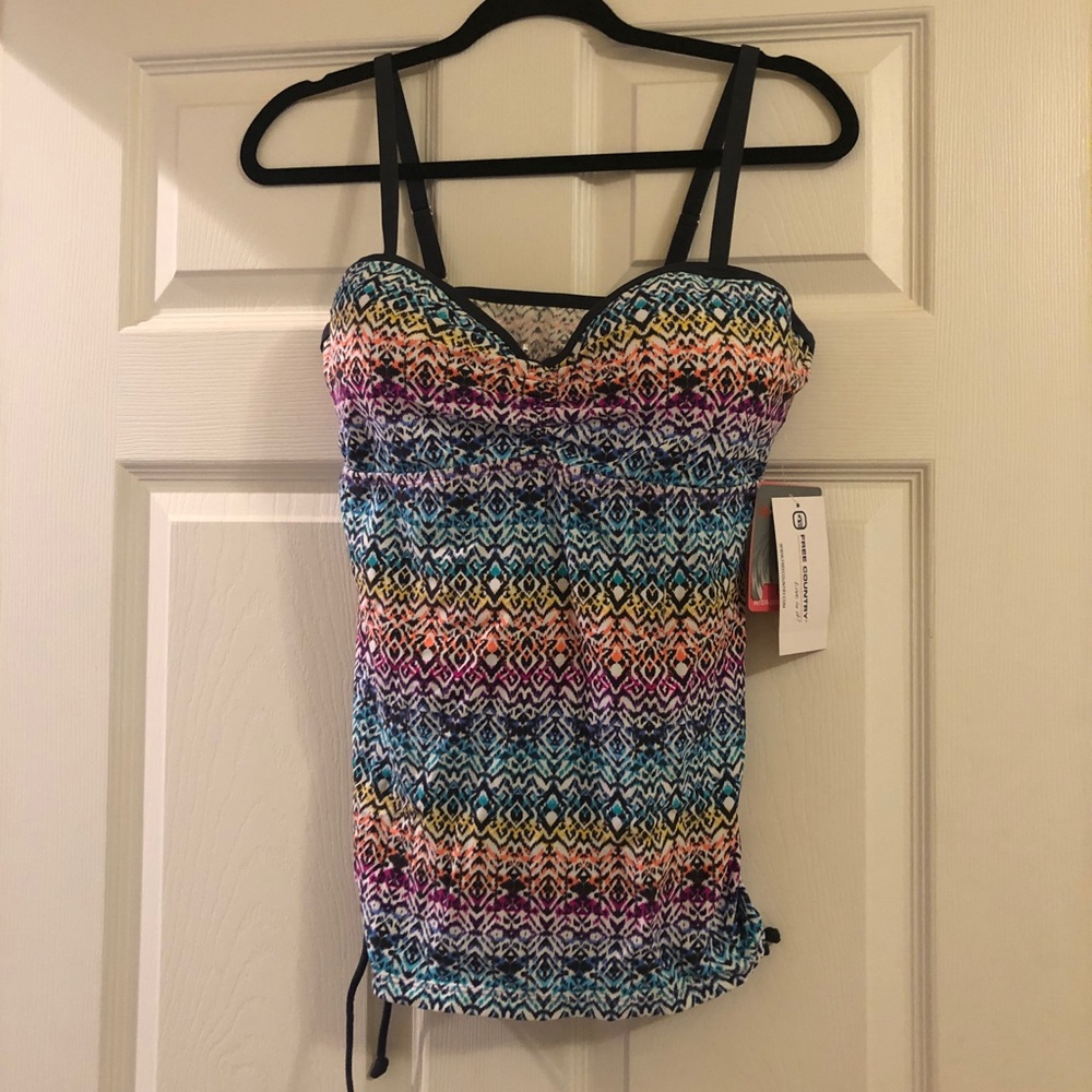 Tankini bathing suit top, Large